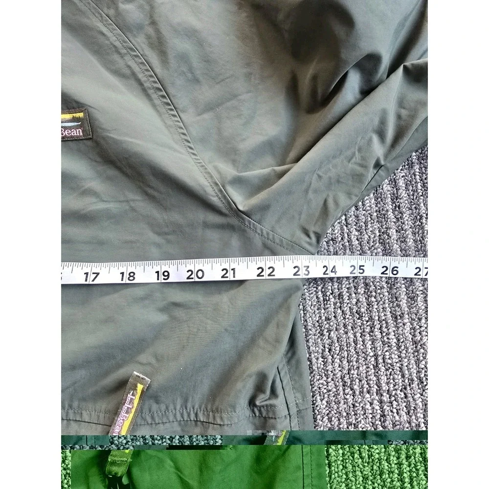 LL Bean Jacket Mens Large Green 3-Season Bomber Fleece Lined Outdoor Gorpcore
